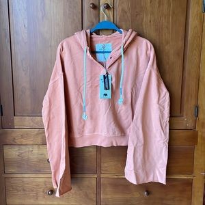 The Normal Brand- Henley Hoodie, Medium, Copper